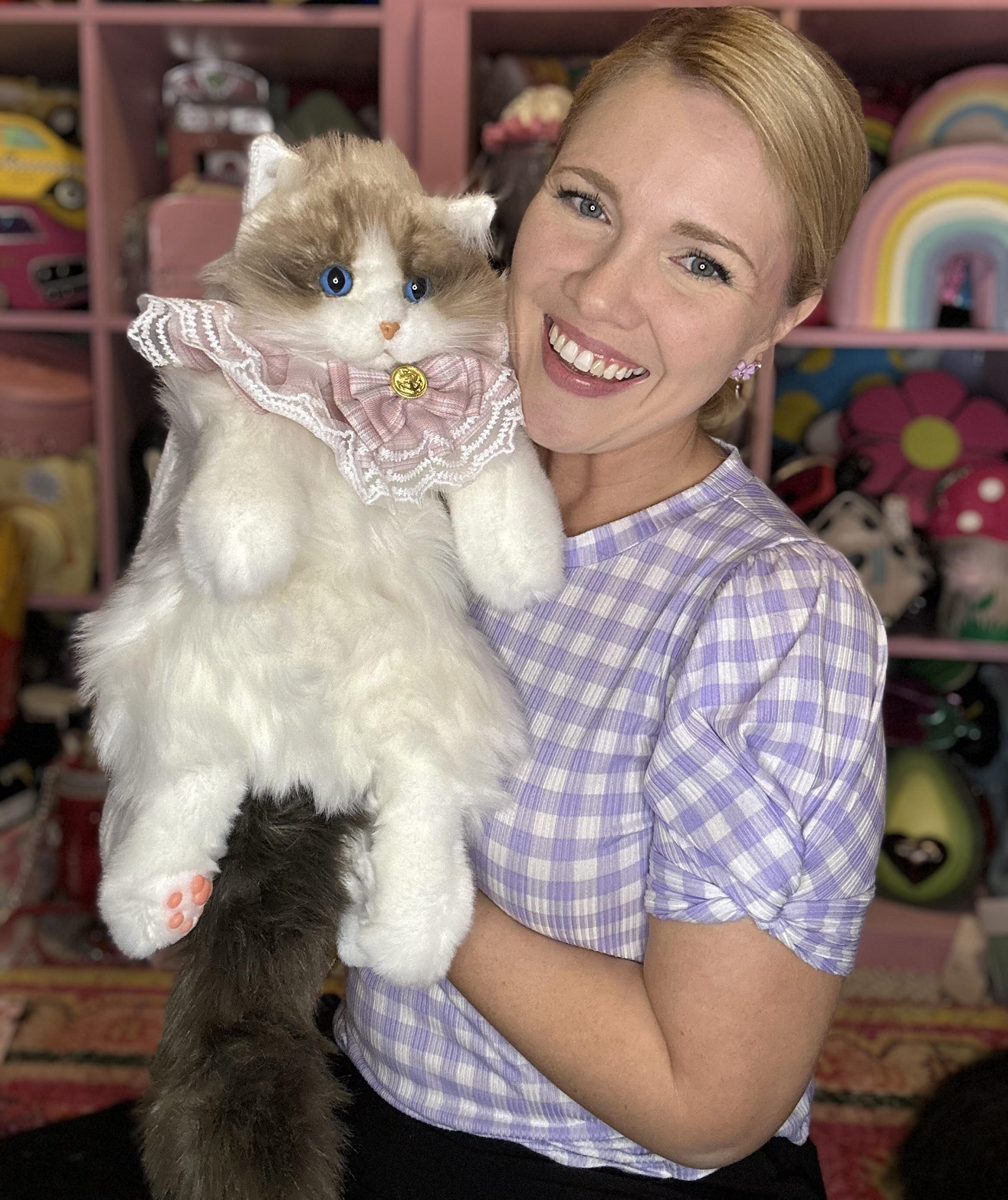 Sasatoy 1:1 Lifelike Ragdoll Cat Backpack